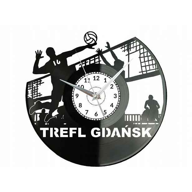 Trefl Gdaňsk PlusLiga Nástěnné hodiny Vinylová deska Moderní dekorativní