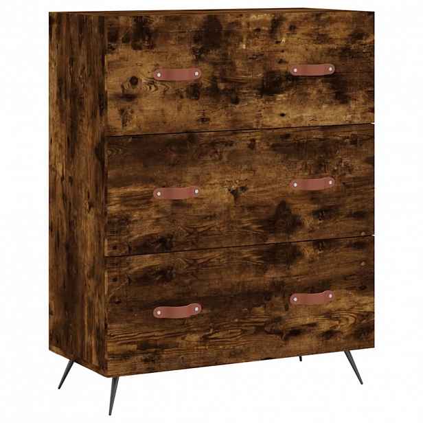 vidaXL Komoda kouřový dub 69,5 x 34 x 90 cm kompozitní dřevo