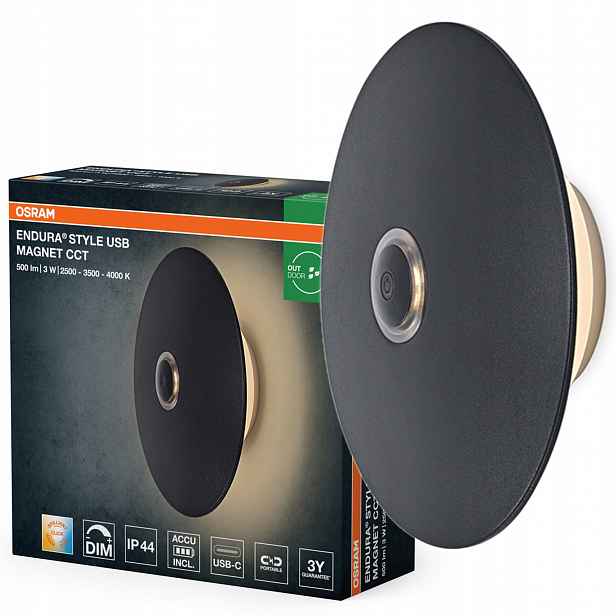 Zahradní nástěnné svítidlo Fasádní Led lampa 3W 210lm Cct Usb-c Stmívatelná IP44