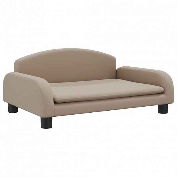 vidaXL Pelíšek pro psy cappuccino 70 x 45 x 30 cm umělá kůže