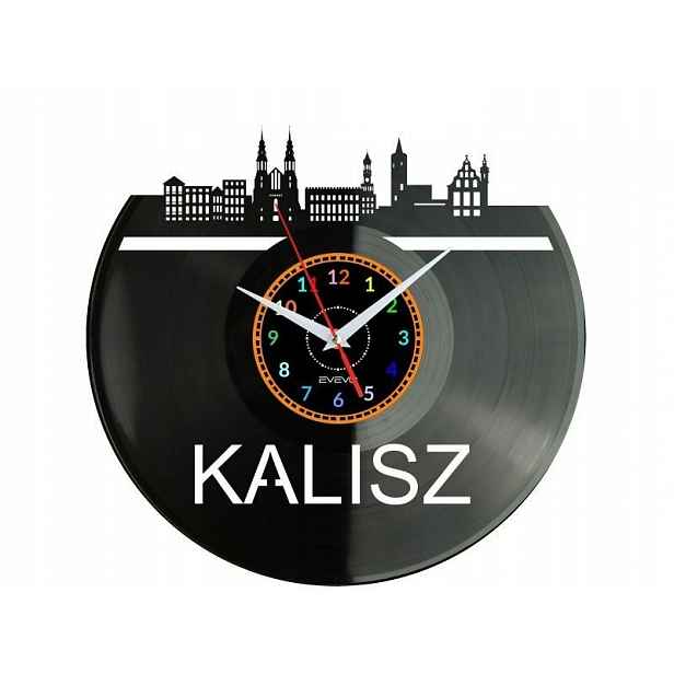 Kalisz Město Polsko Nástěnné hodiny Vinylová deska Moderní Dekorativní Na