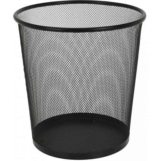 Odpadkový koš na papír 28 cm, černý kov