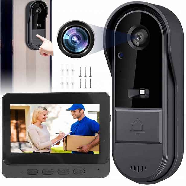 Sada Videotelefonů Do Dveří S Kamerou Interkom Videotelefon Zvonek