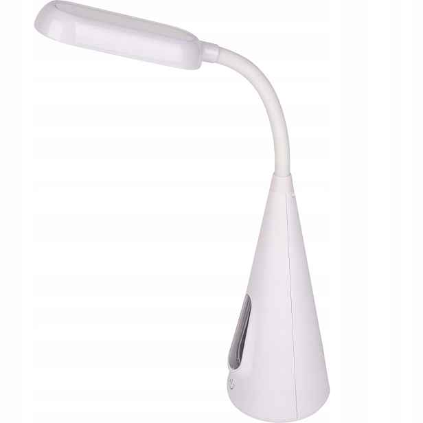 Stolní lampa s Led displejem školní bílá teplé světlo Polux