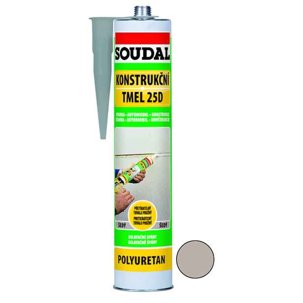 Tmel konstrukční Soudal 25D šedý 280 ml