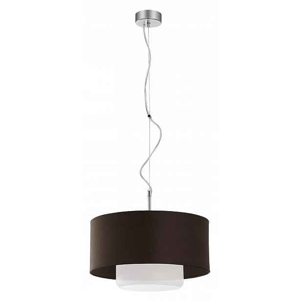 Závěsná lampa Aveo Hnědá Bílá Stínidlo Skleněné 1xE27 35 cm Stropní