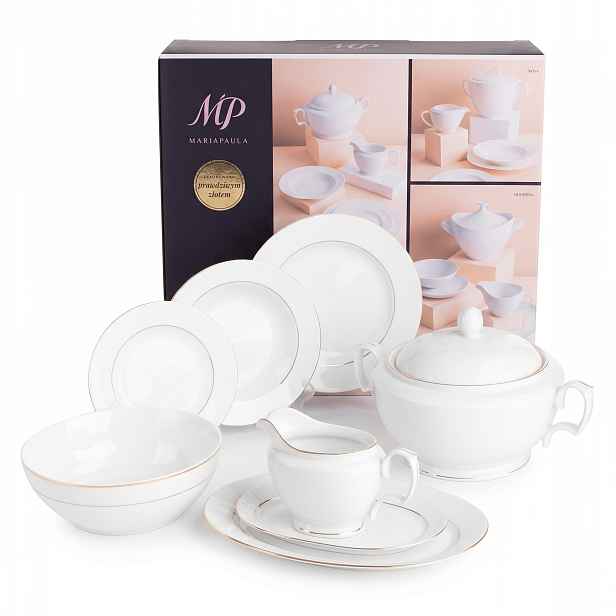 Jídelní souprava z porcelánu pro 6 osob 23 ks MariaPaula Klasika Zlatá linie