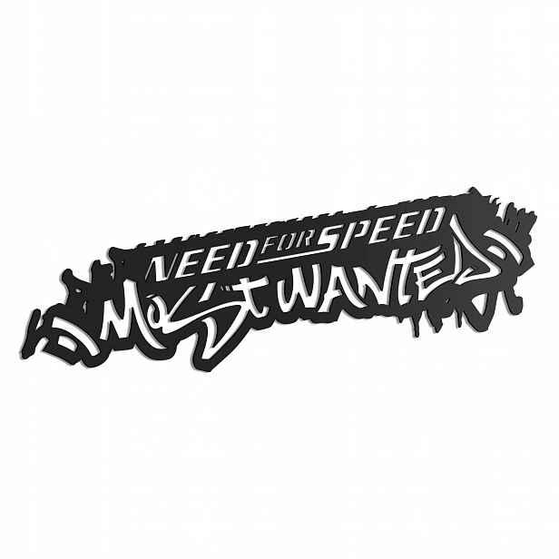 Logo Need For Speed Most Wanted Dřevěný 3D obraz