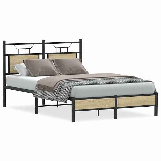vidaXL Rám postele bez matrace dub sonoma 120x200 cm kompozitní dřevo