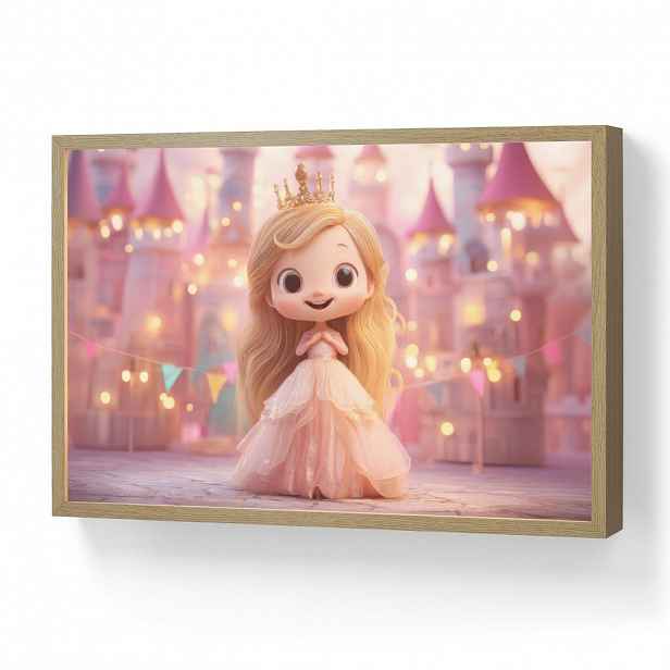 OnlyWow DOBÍJECÍ NOČNÍ LAMPIČKA Princezna - Růžová - Zámek 60x40 cm