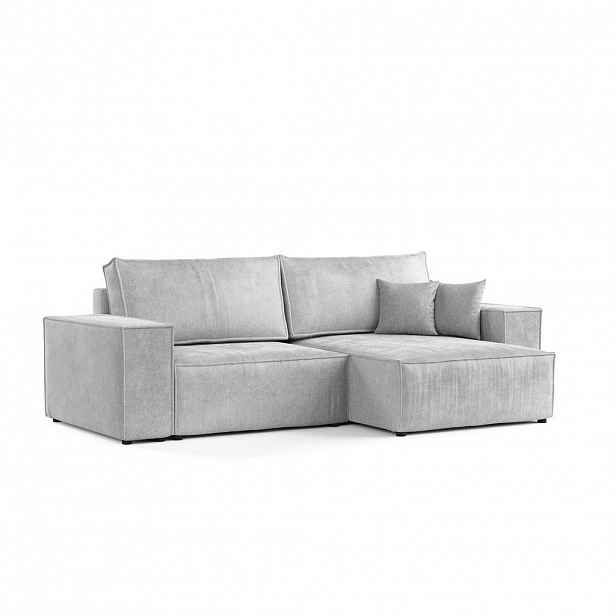 AltaBeds ROHOVÁ SEDAČKA CAVO, textil, Světle šedá