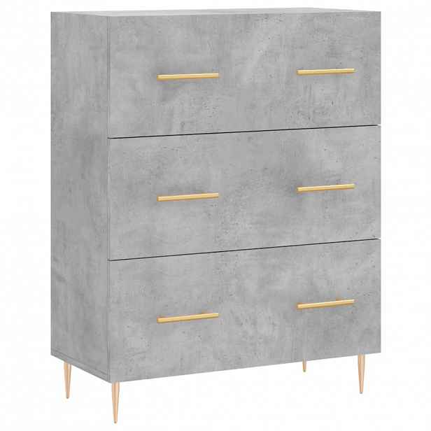 vidaXL Příborník betonově šedý 69,5 x 34 x 90 cm kompozitní dřevo