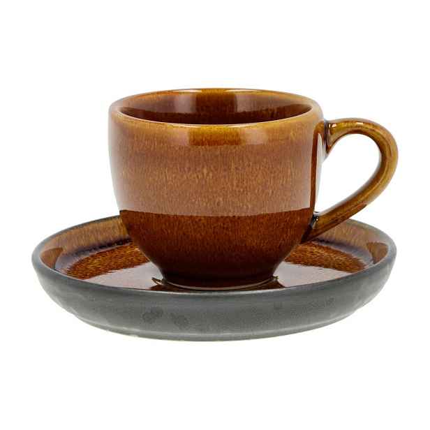 Jantarový keramický šálek na espresso 70 ml Gastro Black/Amber – Bitz