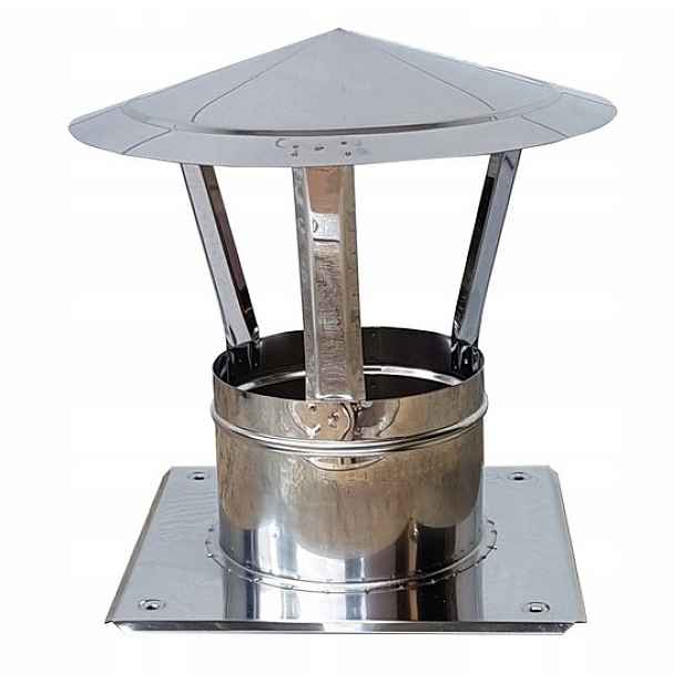Komínová Stříška Fi 250 Inox Slunečník Komín Kyselý