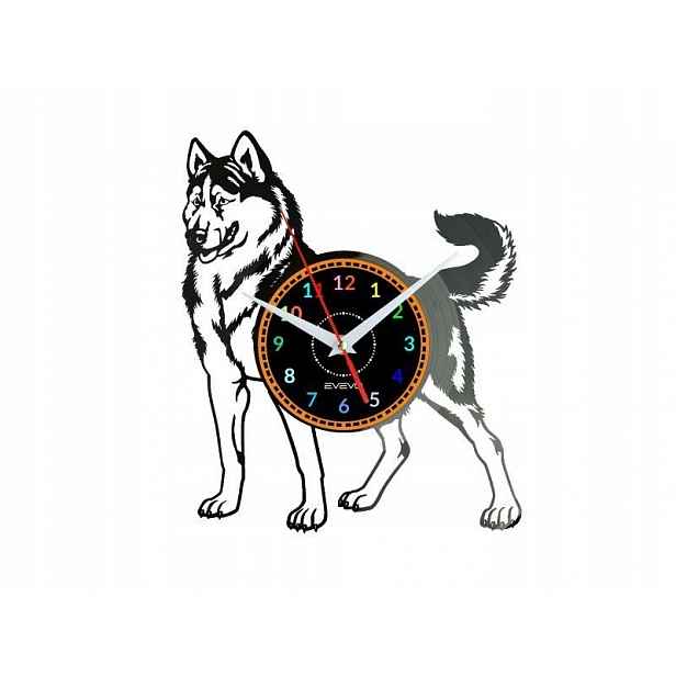 Pejsek Husky Dárek pro milovníka Originální Nástěnná Dekorace z desky