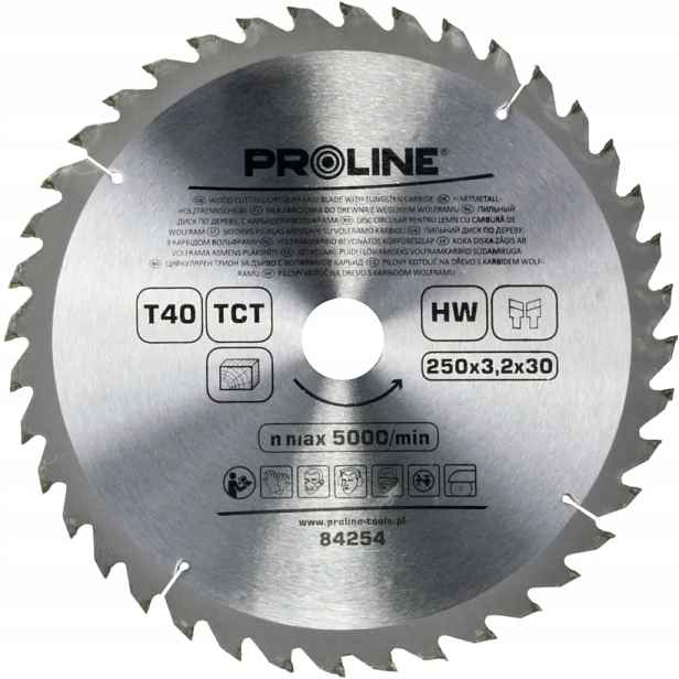 Pilový kotouč na dřevo 250 x 60 t x 30/20/16 mm Proline (84256)