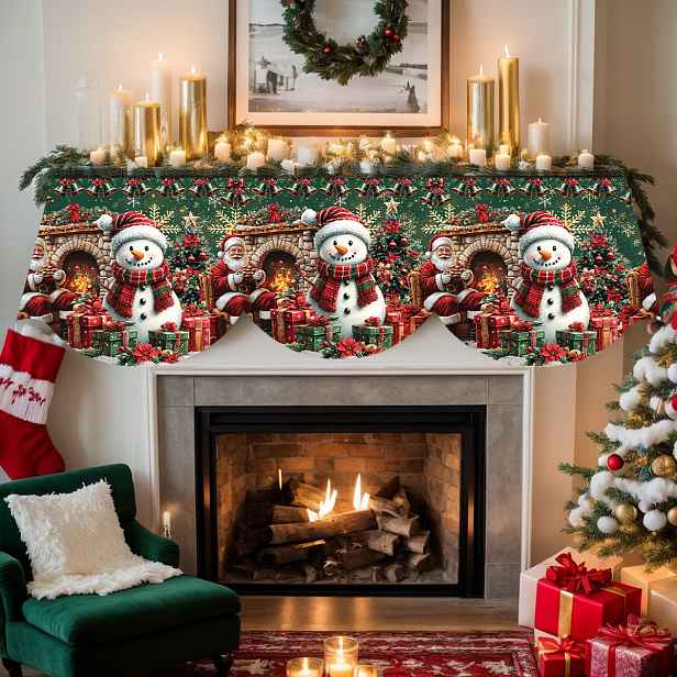 TEMU 1 ks, Vánočně motivované zvonkohra Santa Claus pro zdobení vánočního stromku, sněhulák atmosféra pro ručník u krbu, ideální jako vánoční dárek,