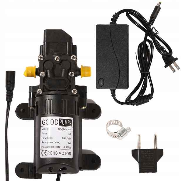 Tlaková Pumpa Na Vodu Samonasávací Pumpa 12V 70W S převodníkem 220V