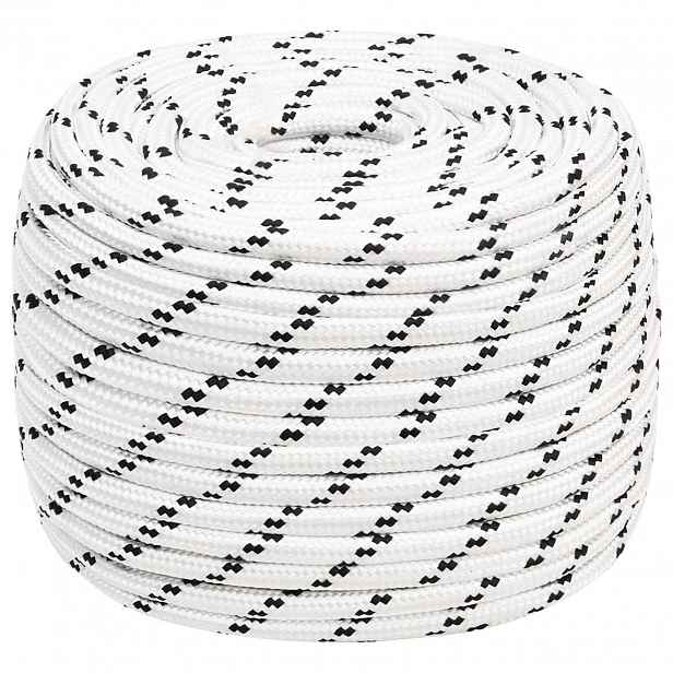 vidaXL Víceúčelové užitkové lano 12 mm 100 m Bílá Polyester