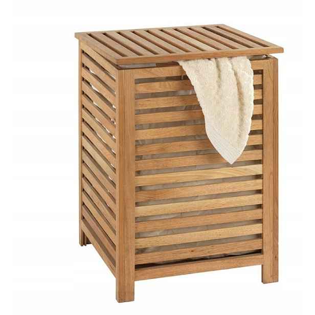 Bambusový koš na prádlo jednokomorový Bamboo 40x40x57 cm
