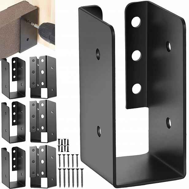 6 Ks Uzavřený Věšák Na Nosníky 45X50MM Držák Tesařského Spojovacího Prvku Příslušenství