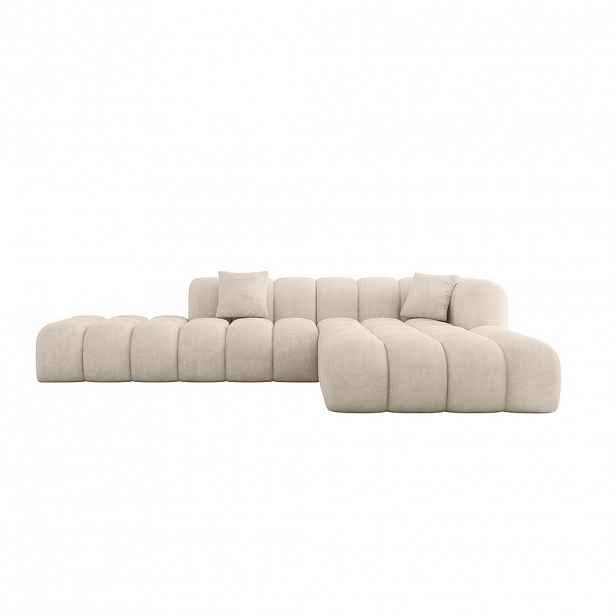 ALTDECOR ROHOVÁ SEDACÍ SOUPRAVA s otomanou vpravo OLEA-L2 – 289 × 176 × 71 cm šedohnědá