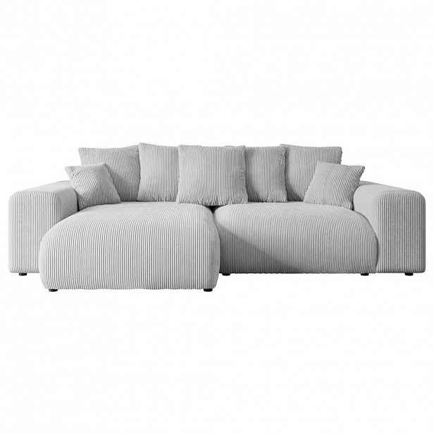 ALTDECOR ROHOVÁ SEDACÍ SOUPRAVA s otomanem vlevo ESKAR-L 266x176x72 šedý manšestr