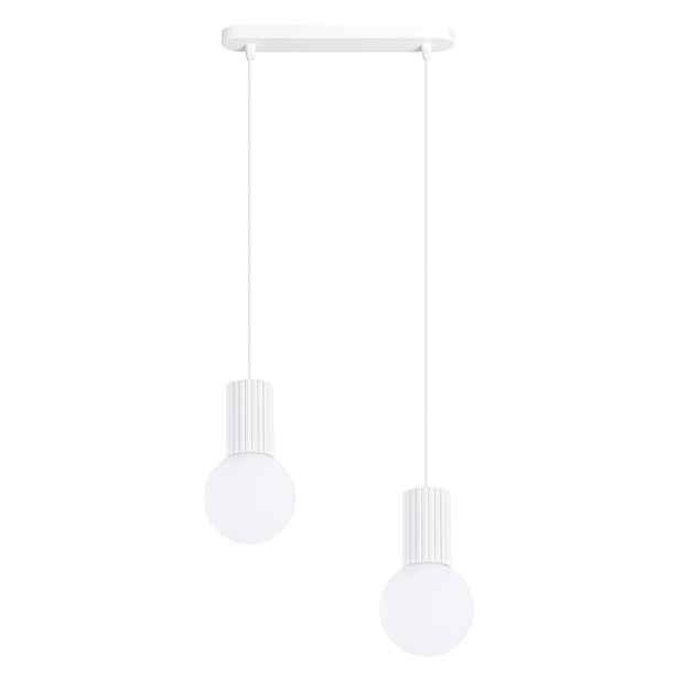 Závěsná lampa Halo 2L bílá Osvětlení 2 stropní koule Zwis G9 Sollux