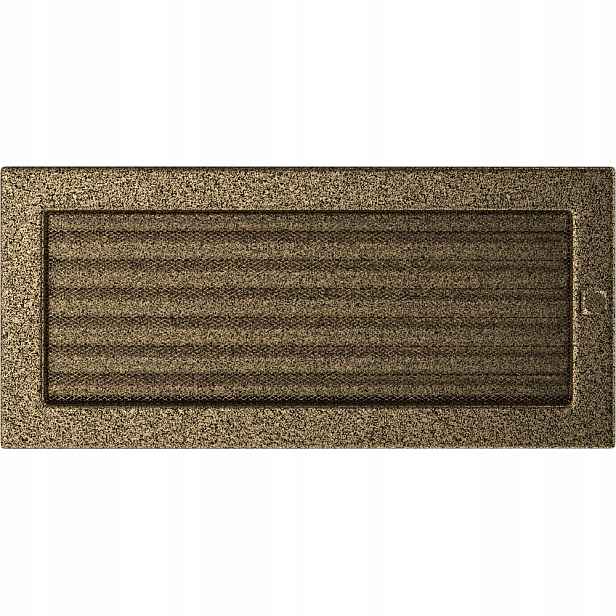 Ventilační mřížka 17x37 černo-zlatá s žaluzií