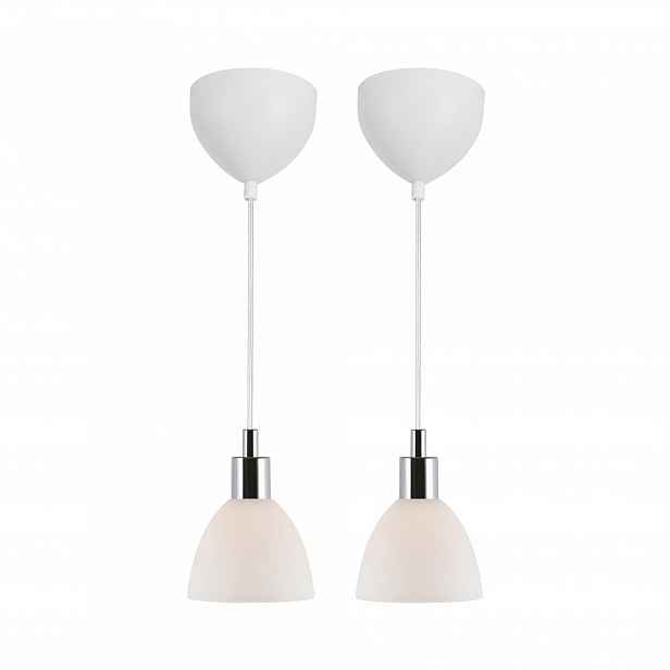 Závěsná Led lampa Chrom Ray 2xE14 Nastavení výšky Obývací pokoj Nordlux