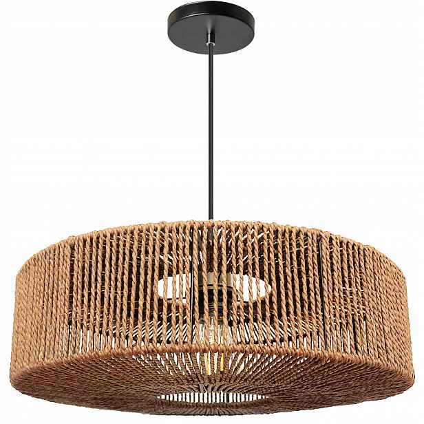 Závěsné Stropní Svítidlo Boho Loft Hnědá Eco Jutová APP1294-1CP