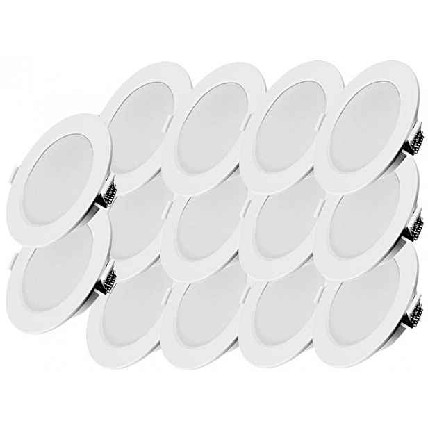 14x Plochý zapuštěný panel Slim Led 6W 230V Lampička Studená barva 6500K