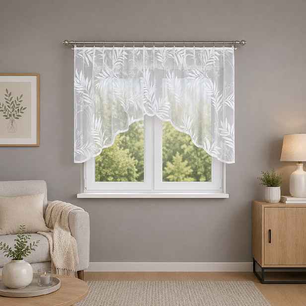Dekorační oblouková krátká záclona na žabky KAJA 250x100 cm MyBestHome