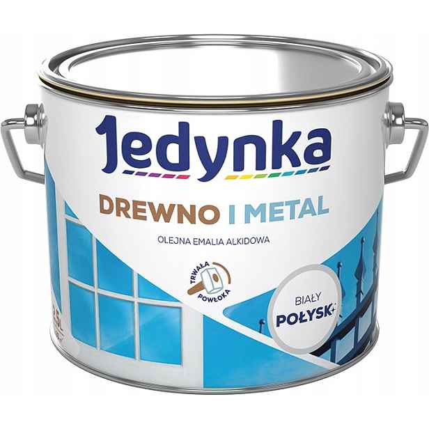 Jedynka Olejová alkydová smaltovaná hmota na dřevo a kov lesklá bílá 2,5L