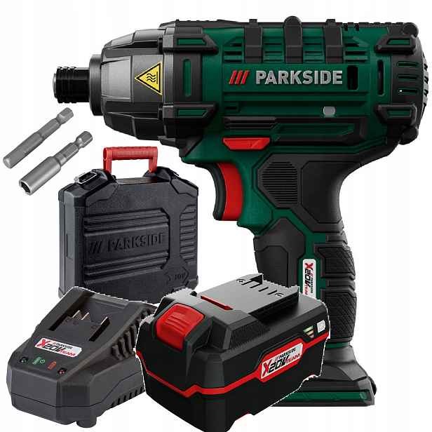 Silný klíč aku šroubovák šroubovák 180 Nm 20 V akumulátor Parkside 4 Ah