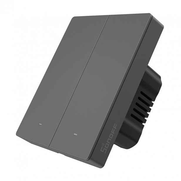 Vypínač světla Sonoff M5-2C-80 Wi-Fi 2-kanálový (grafitový)
