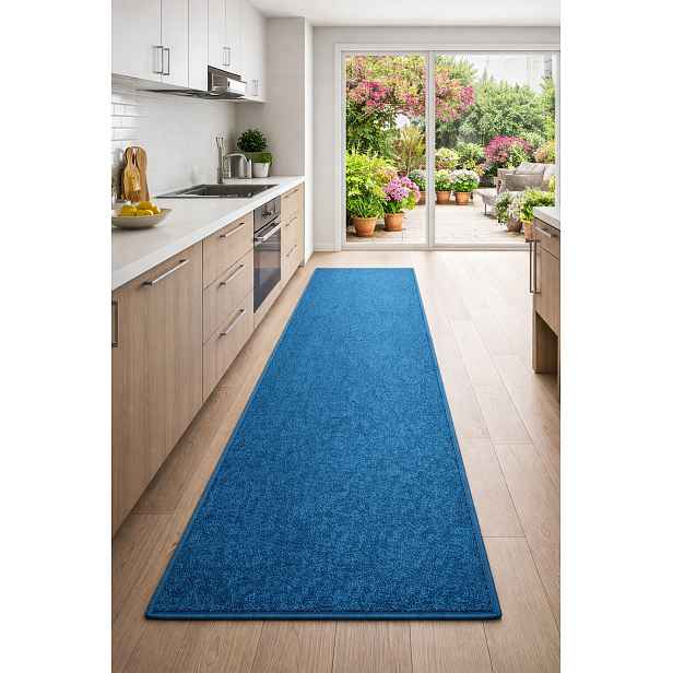 Běhoun na míru Eton Exklusive turkis, šíře 80 cm, modrá, chodba / předsíň, Vopi