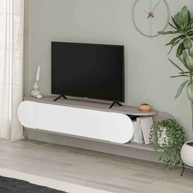 Casarredo Televizní stolek BOGGART, moka/bílý