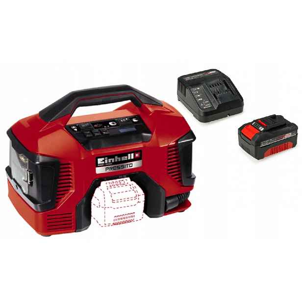 Einhell Pressito Hybridní Kompresor 4020460 Sada Akumulátor 4,0AH