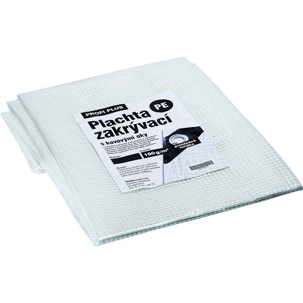 Plachta zakrývací PROFI PLUS 160 g/m2 průhledná 4×6 m
