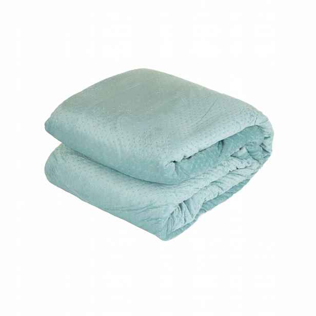 Přehoz Na Postel Polyester Zelený 220 X 240 CM S Povlaky 60 X 60 CM