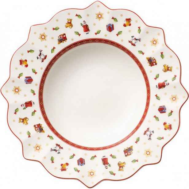 Villeroy & Boch Toy´s Delight vánoční hluboký talíř, bílý, 26 cm