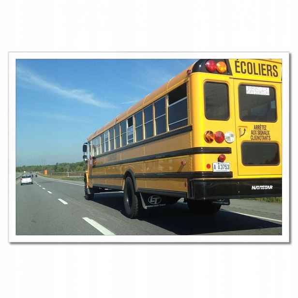 Plakáty v rámu 60x40 Žlutý školní autobus