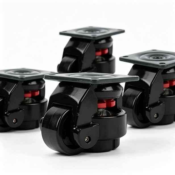 Vyrovnávací Kolečka Sada 4 500 Kg 360 Otočná, Nastavitelná Heavy Duty