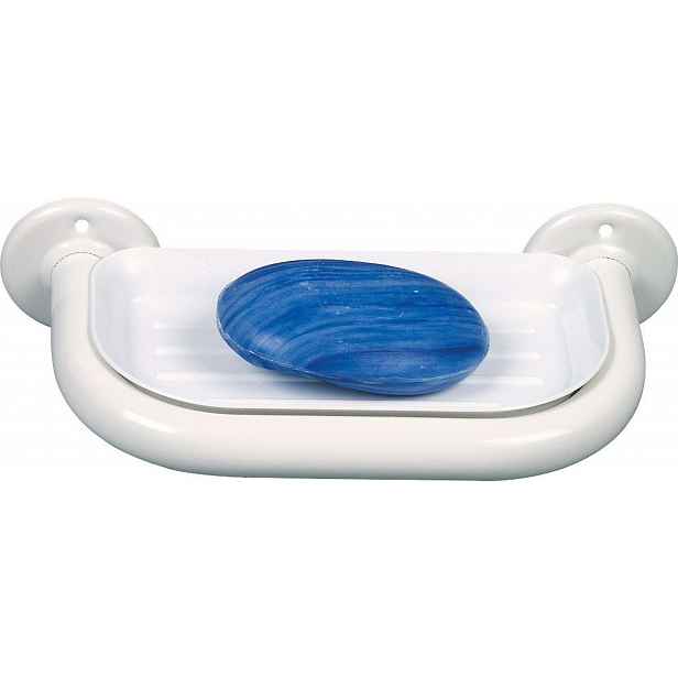 Aqualine White Line - Mýdlenka s držákem, bílá 8006