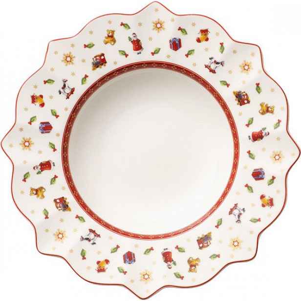 Villeroy & Boch Toy´s Delight vánoční hluboký talíř, bílý, 26 cm
