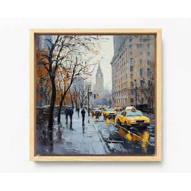 Obraz Rama American Box Město Ulice Manhattan New York Taxík 60x60