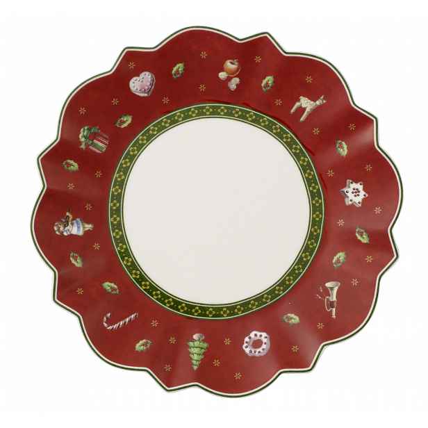 Villeroy & Boch Toy´s Delight vánoční pečivový talíř, červený, 17 cm