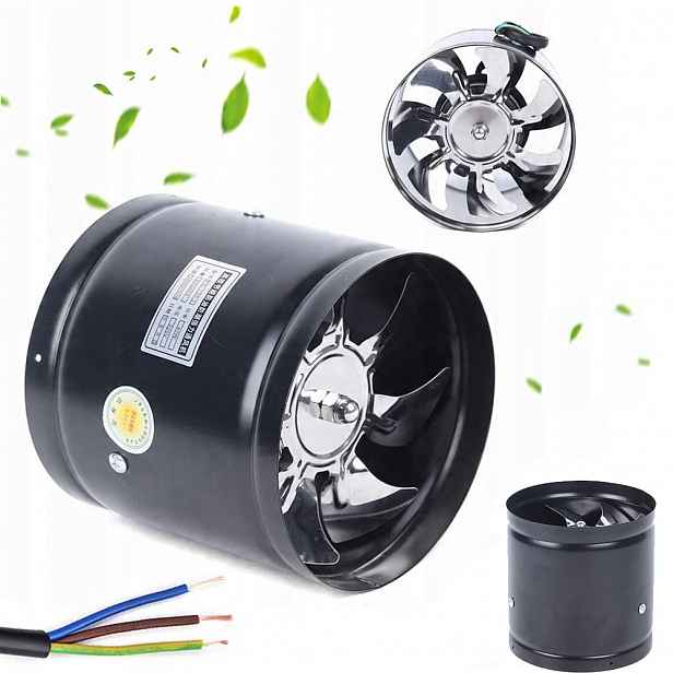 Odtahový Ventilátor Ø150 MM 500 M³/h 40 W S Kovovou Trubkou Nízká hladina hluku