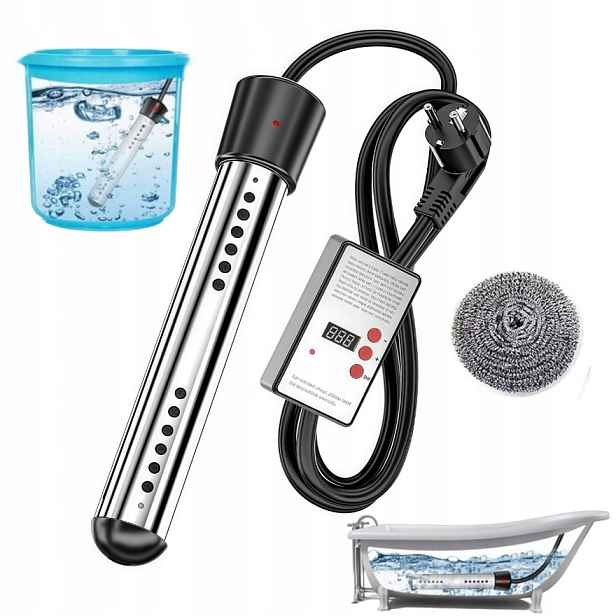 Ohřívač Do Bazénu Ohřívač Vody Regulovatelný 3000W Bazénový